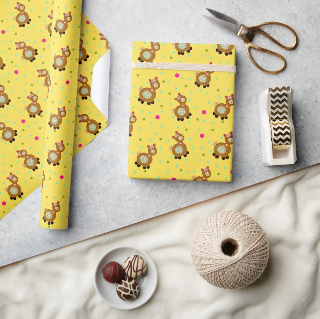 Papier Cadeau Lamas motif (Artisanat)