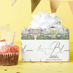 Papier Cadeau L'amour est en fleurs Fête de mariage Floral Fleur