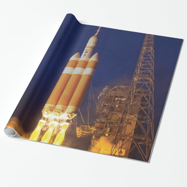 Papier Cadeau Lancement de la fusée du vaisseau spatial NASA Ori (Déroulé)