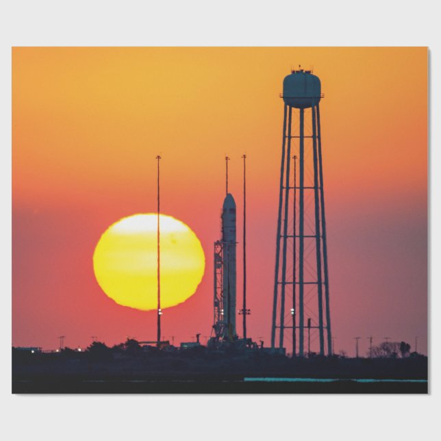 Papier Cadeau Lancement de la nASA Antares Rocket Sunrise (Plat)