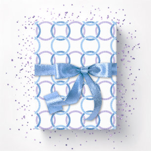 Papier Cadeau Lancer de cerceaux Cercles entrelacés bleu et viol