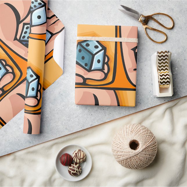 Papier Cadeau Lancer de Dés (Créateur téléchargé)