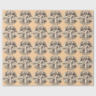 Papier Cadeau L'Ange de saint Matthieu - Symbole de l'art raffin