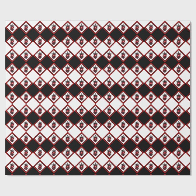 Papier cadeau Lanternes gothiques (Plat)