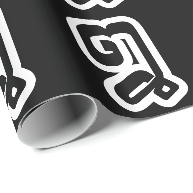 Papier Cadeau Lao / Laos Numéro Huit / 8 / ໘ (Mauvais/Peuple) La (Coin rond)