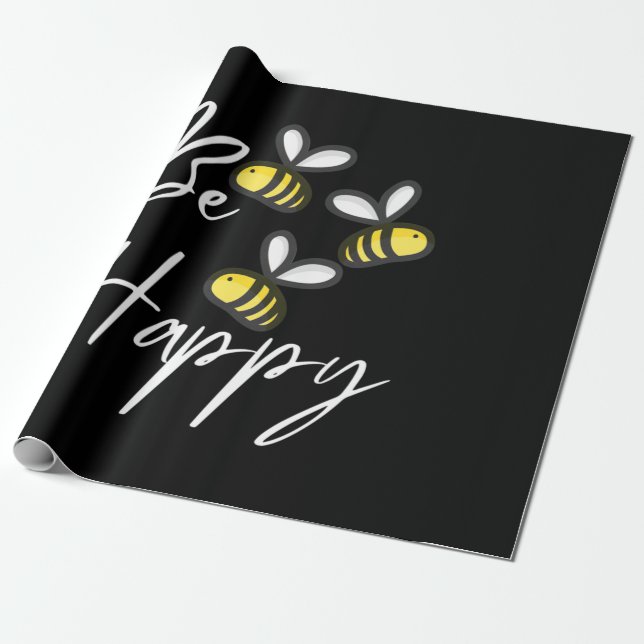 Papier Cadeau L'apiculteur soit heureux (Déroulé)
