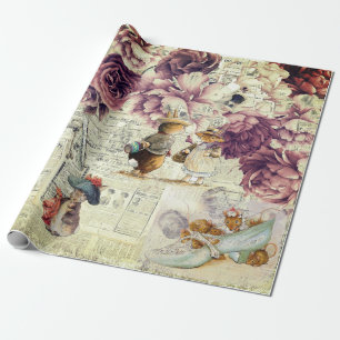 Papier Cadeau lapin à pierre (collection6) Papier de tissus