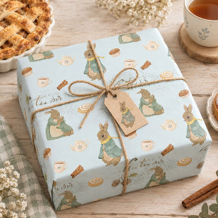 Papier Cadeau Lapin anglais automnal vintage