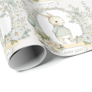 Papier Cadeau Lapin Bébé Mignon Amour
