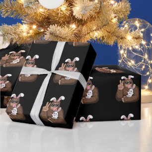 Papier Cadeau Lapin Bigfoot Drôle de jour de Pâques Sasquatch