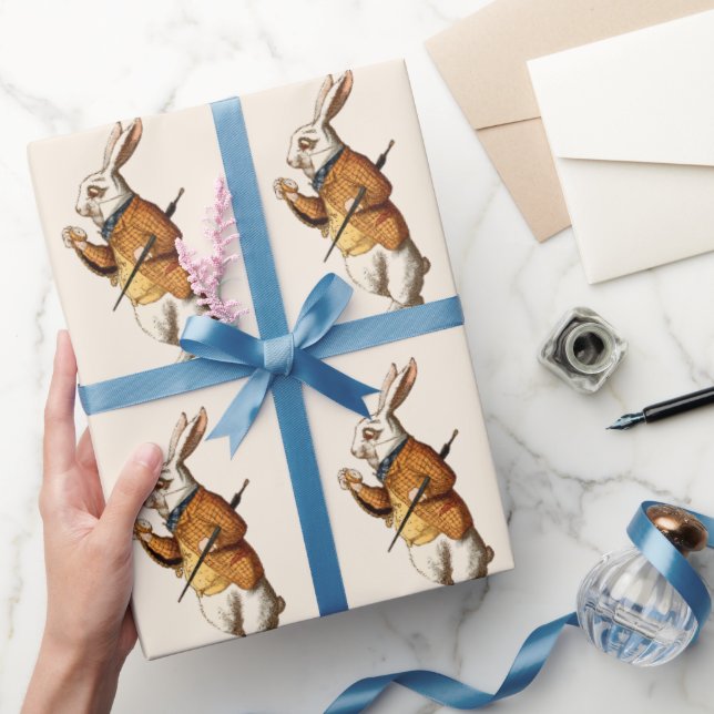 Papier Cadeau Lapin blanc Alice dans le personnage Wonderland (Cadeaux)