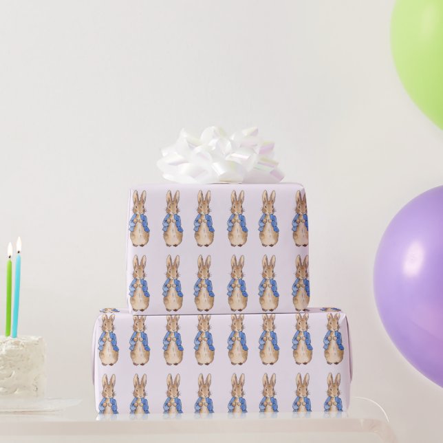 Papier Cadeau Lapin classique en veste bleue (Cadeaux de fête)