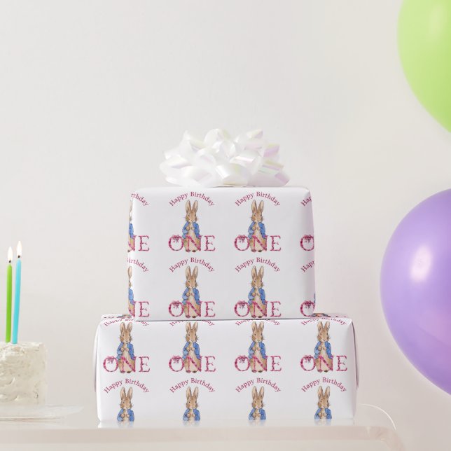 Papier Cadeau Lapin classique en veste bleue (Cadeaux de fête)