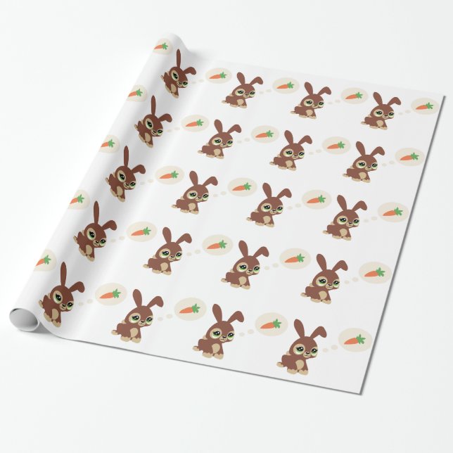 Papier Cadeau lapin de pâques (Déroulé)