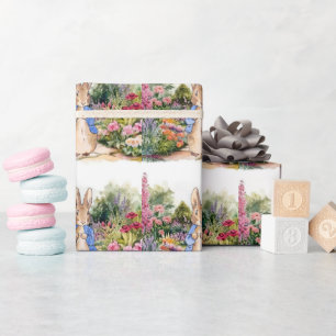 Papier Cadeau Lapin de Pâques classique en veste bleue