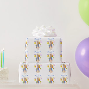 Papier Cadeau Lapin de Pâques Œufs de Pâques