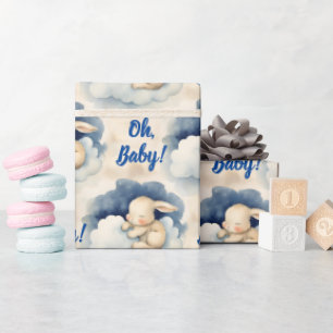 Papier Cadeau Lapin Lapin Garçon Oh Baby Baby shower