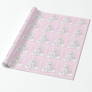Papier Cadeau Lapin rose Bunny