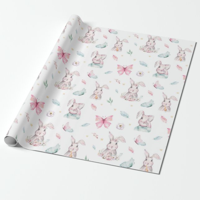 Papier Cadeau Lapins (Déroulé)