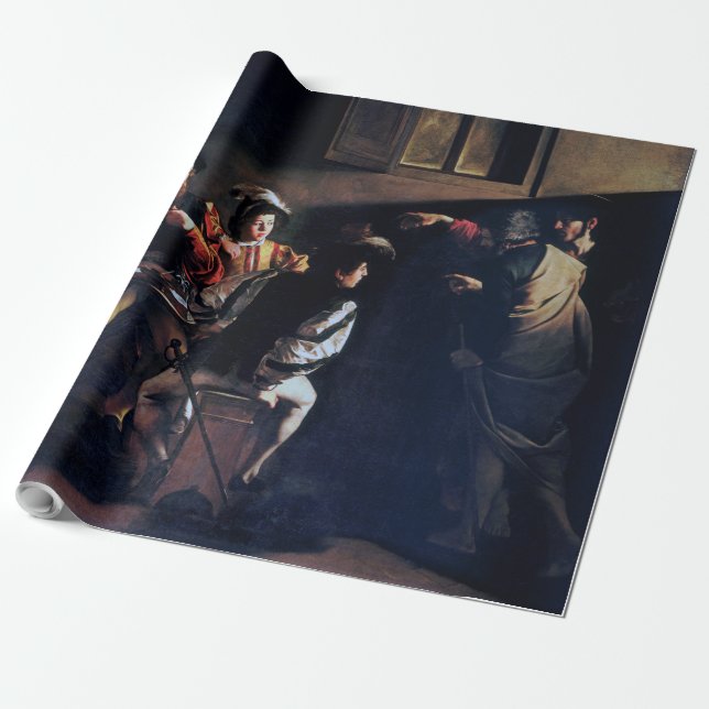 Papier Cadeau L'appel de Saint Matthieu, Caravaggio (Déroulé)