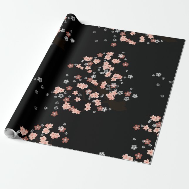Papier Cadeau laque Sakura (Déroulé)