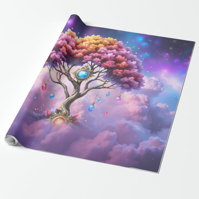 Papier Cadeau L'Arbre Céleste du Devenir. (Déroulé)