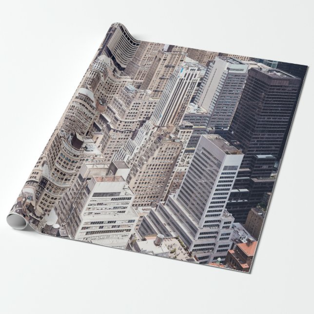 Papier Cadeau L'architecture diversifiée de New York, les couleu (Déroulé)