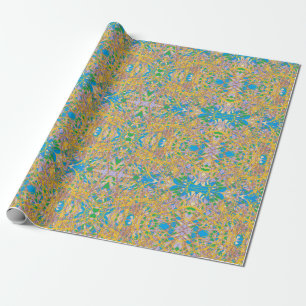 Papier Cadeau l'art abstrait exotique semble l'or indien de ND