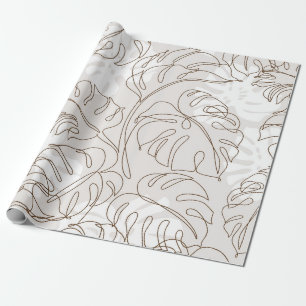 Papier Cadeau L'art botanique minimal sans couture motif. m trop