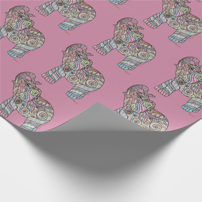 Papier Cadeau L'art coloré de Chloé (Coin)