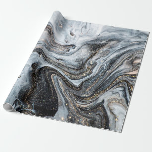 Papier Cadeau L'art de luxe à l'orientale. Tourbillon d'or, arti