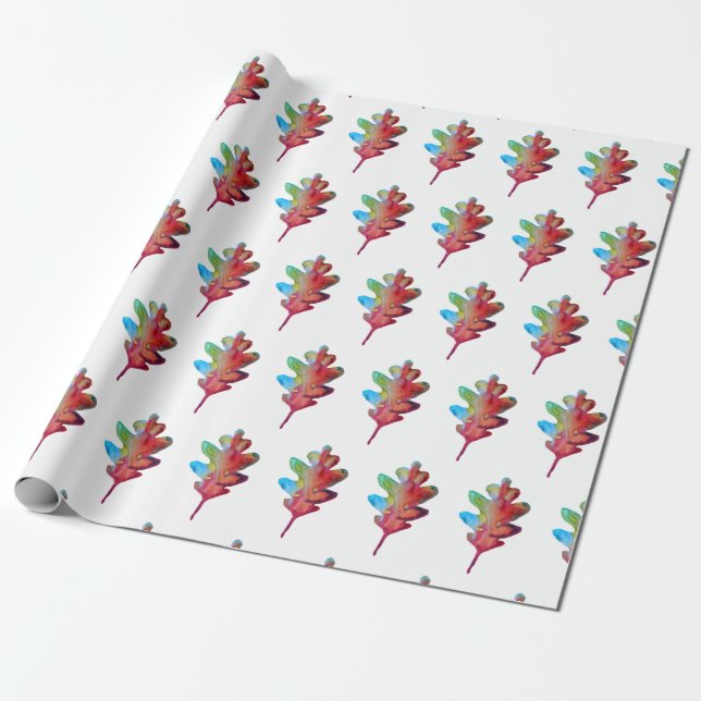 Papier Cadeau L'art des feuilles d'automne (Déroulé)
