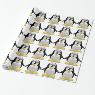 Papier Cadeau L'art du dessin humoristique de Cute Tux Penguin F