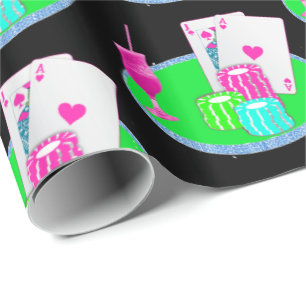 Papier Cadeau Las Vegas Casino Blackjack Cartes de table Poker C