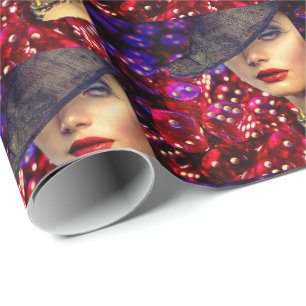 Papier Cadeau Las Vegas Casino Dice Lady Luck