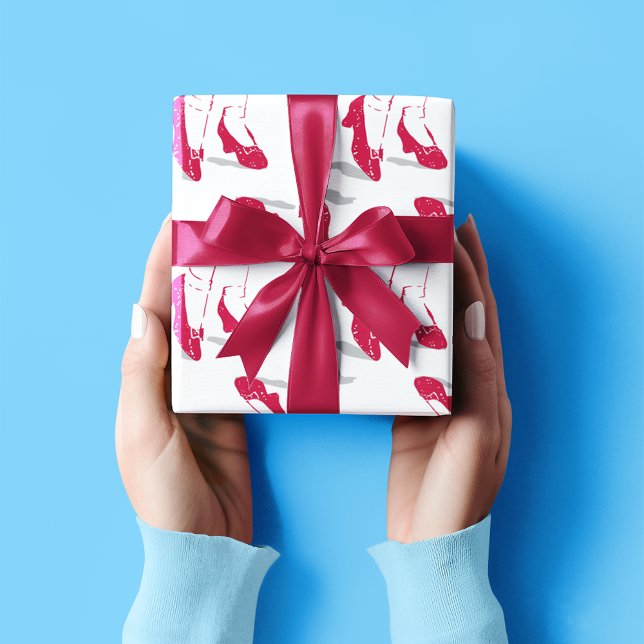 Papier Cadeau L'Assistant D'Oz™ | Motif Ruby Slippers™ (Wrapped gift)