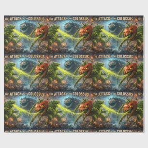Papier Cadeau L'attaque du légume mutant Colossus 40 tapis wr