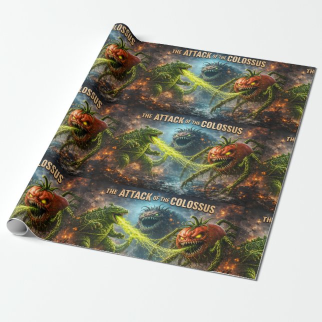 Papier Cadeau L'attaque du paquet géant mutant de légumes Coloss (Déroulé)