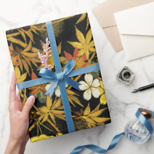 Papier Cadeau L'automne japonais laisse l'art classique antique