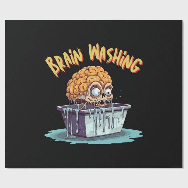 Papier Cadeau Lavages de cerveau (Plat)