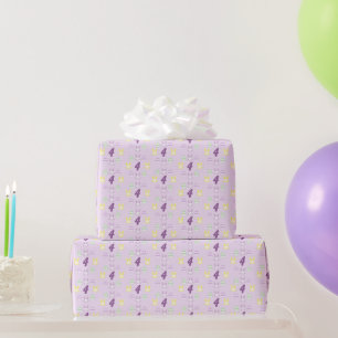 Papier Cadeau Lavande Pâques 4e anniversaire