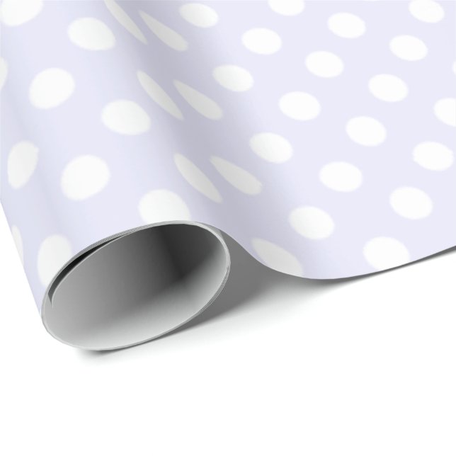 Papier Cadeau Lavande Spots (Coin rond)