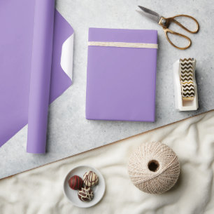 Papier Cadeau Lavande violette minimaliste couleur uni