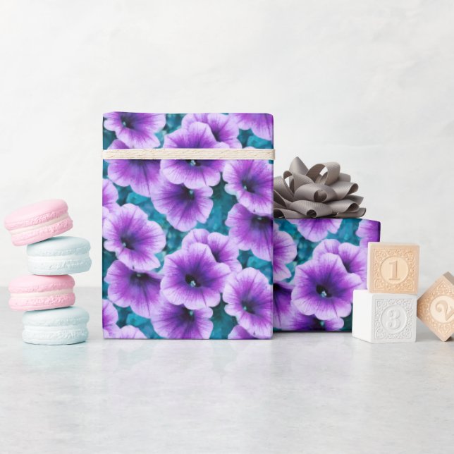 Papier Cadeau Lavender Petunia Flowers (Baby Shower)