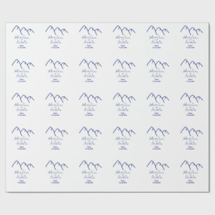 Papier Cadeau L'aventure attend le cœur de la montagne bleue ajo