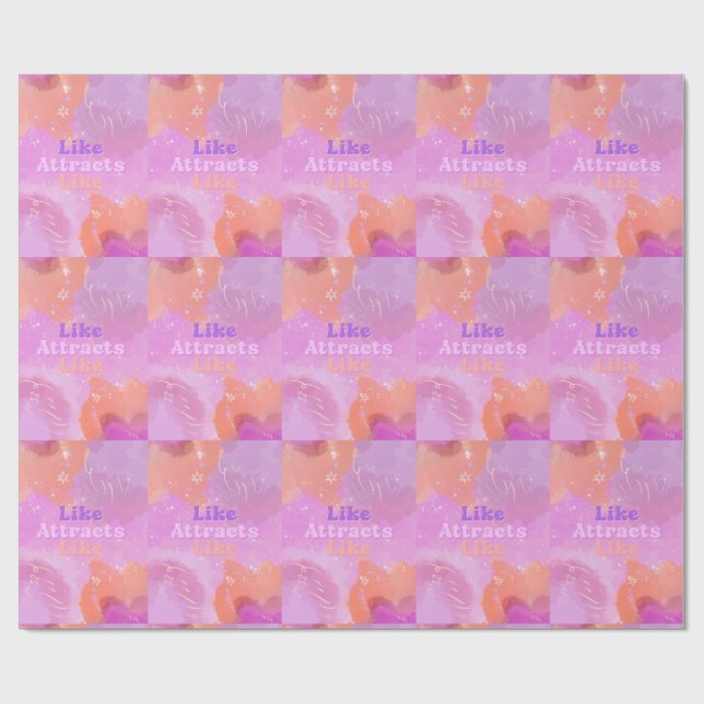 Papier Cadeau Law of Attraction Motivational Inspirational Pink (Plat)