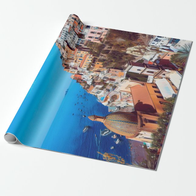 Papier Cadeau ldp POSITANO - Côte d'Amalfi - Panorama (Déroulé)