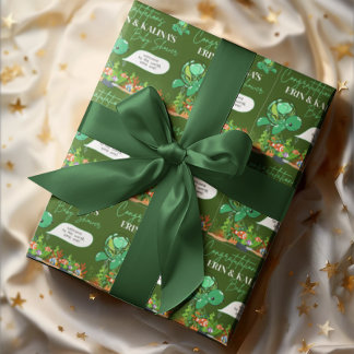 Papier Cadeau Le Baby shower de la Tortue verte