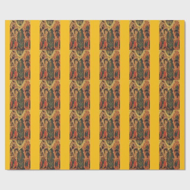 Papier Cadeau Le baptême de Jésus-Christ icône byzantine (Plat)