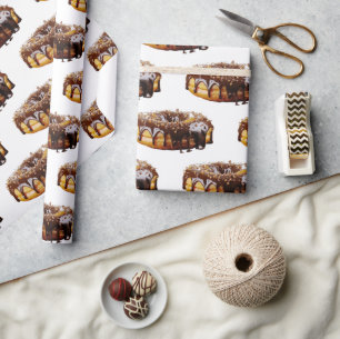 Papier Cadeau Le beignet décadent de SlipperyJoe's recouvert d'u